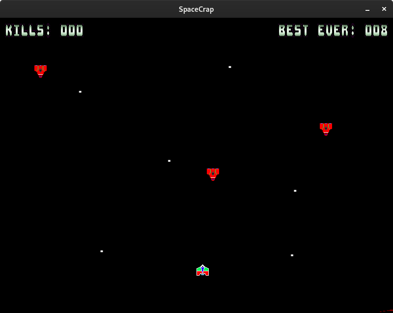 Screenshot of the the first SpaceCrap